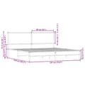 Miniatyrbilde 11 av 11: vidaXL Sengeramme i metall uten madrass sonoma eik 183x213 cm
