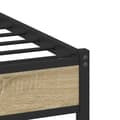 Miniatyrbilde 9 av 11: vidaXL Sengeramme i metall uten madrass sonoma eik 183x213 cm