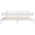 Miniatyrbilde 5 av 11: vidaXL Sengeramme uten madrass hvit 180x200 cm heltre furu