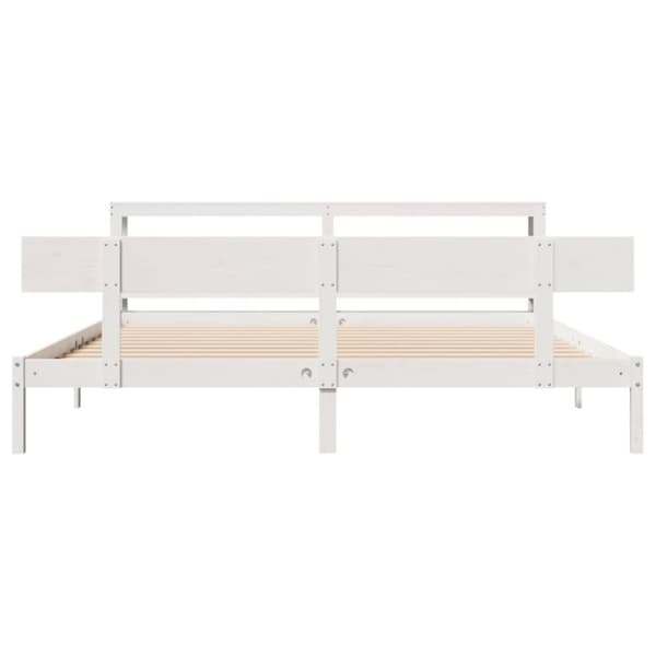 vidaXL Sengeramme uten madrass hvit 180x200 cm heltre furu