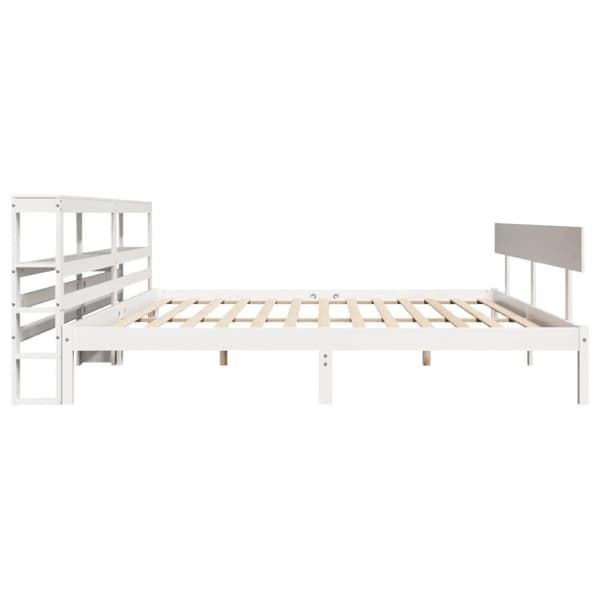 vidaXL Sengeramme uten madrass hvit 180x200 cm heltre furu