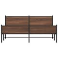 Miniatyrbilde 6 av 11: vidaXL Sengeramme i metall uten madrass brun eik 180x200 cm