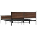 Miniatyrbilde 8 av 11: vidaXL Sengeramme i metall uten madrass brun eik 180x200 cm