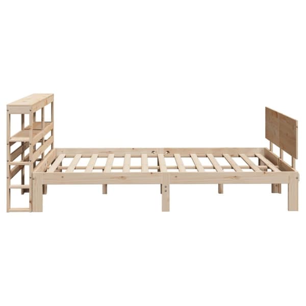 vidaXL Sengeramme med hodegavl 160x200 cm heltre furu