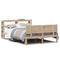 Miniatyrbilde 2 av 11: vidaXL Sengeramme med hodegavl 160x200 cm heltre furu