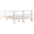 Miniatyrbilde 7 av 11: vidaXL Sengeramme med hodegavl hvit 140x200 cm heltre furu