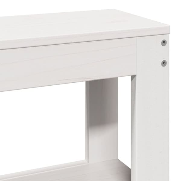vidaXL Sengeramme med hodegavl hvit 140x200 cm heltre furu