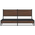 Miniatyrbillede 6 af 11: vidaXL sengeramme uden madras 183x213 cm metal brun egetræsfarve