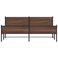 Miniatyrbillede 6 af 11: vidaXL sengeramme uden madras 193x203 cm metal brun egetræsfarve