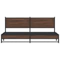 Miniatyrbillede 6 af 11: vidaXL sengeramme uden madras 193x203 cm metal brun egetræsfarve