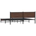Miniatyrbillede 8 af 11: vidaXL sengeramme uden madras 193x203 cm metal brun egetræsfarve