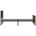 Miniatyrbillede 7 af 11: vidaXL sengeramme uden madras 193x203 cm metal røget egetræsfarve