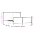 Miniatyrbilde 11 av 11: vidaXL Sengeramme i metall uten madrass sonoma eik 140x200 cm