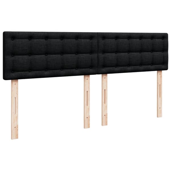 vidaXL Seng med madrass boksfjær svart 180x200 cm stoff