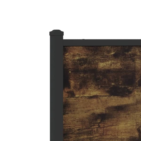 vidaXL Metallinen sängynrunko ilman patjaa savutammi 140x190 cm