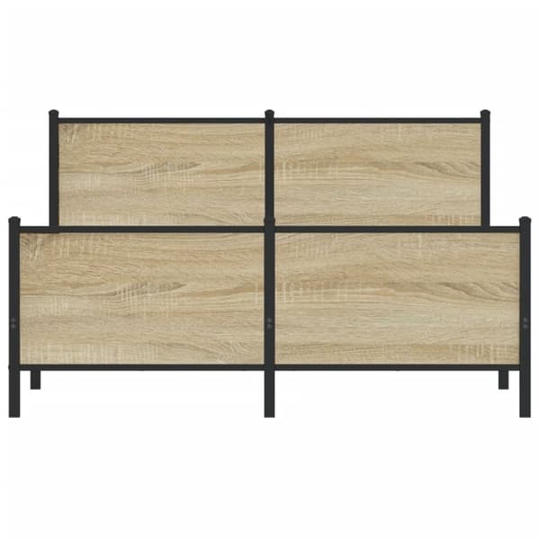 vidaXL sengeramme uden madras 160x200 cm metal sonoma-eg