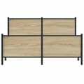 Miniatyrbillede 6 af 11: vidaXL sengeramme uden madras 160x200 cm metal sonoma-eg