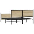 Miniatyrbillede 8 af 11: vidaXL sengeramme uden madras 160x200 cm metal sonoma-eg