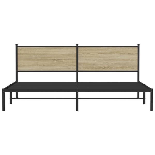 vidaXL Sängynrunko ilman patjaa Sonoma-tammi 200x200 cm