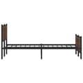 Miniatyrbilde 7 av 11: vidaXL Sengeramme i metall uten madrass brun eik 183x213 cm