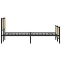 Miniatyrbilde 7 av 11: vidaXL Sengeramme i metall uten madrass sonoma eik 183x213 cm