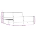 Miniatyrbilde 11 av 11: vidaXL Sengeramme i metall uten madrass sonoma eik 183x213 cm