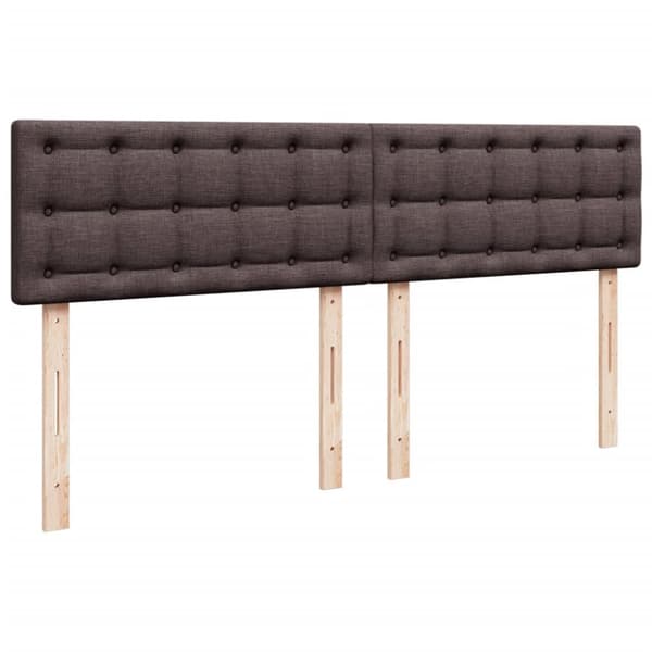 vidaXL Ramsäng med madrass mörkbrun 180x200 cm tyg