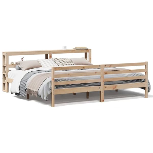 vidaXL Sengeramme uten madrass 180x200 cm heltre furu