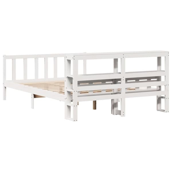 vidaXL Sengeramme uten madrass hvit 160x200 cm heltre furu