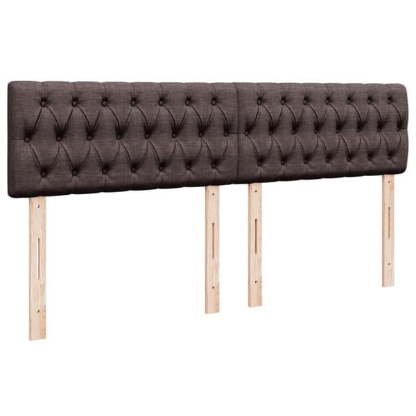 vidaXL Ramsäng med madrass mörkbrun 180x200 cm tyg