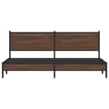 Miniatyrbilde 6 av 11: vidaXL Sengeramme i metall uten madrass brun eik 193x203 cm