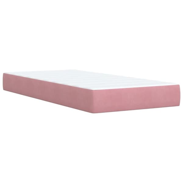 vidaXL Jenkkisänky patjalla pinkki 90x200 cm sametti