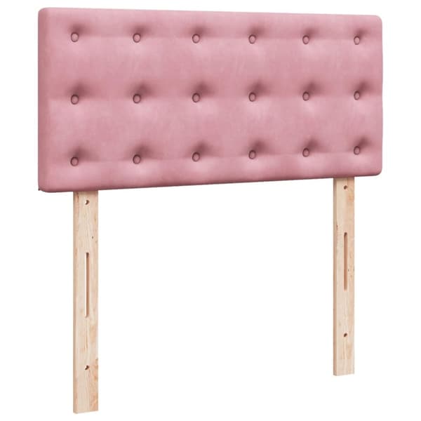 vidaXL Jenkkisänky patjalla pinkki 90x200 cm sametti