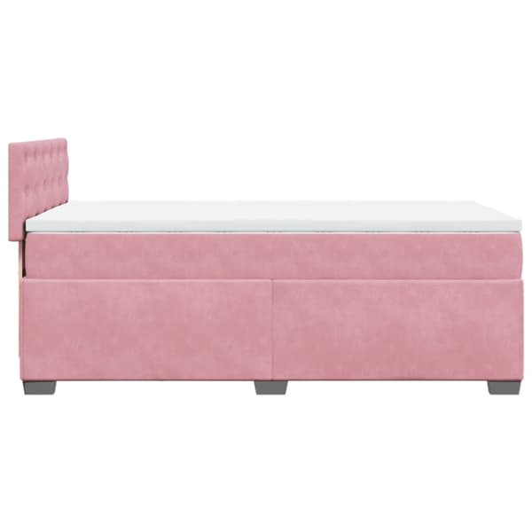 vidaXL Jenkkisänky patjalla pinkki 90x200 cm sametti