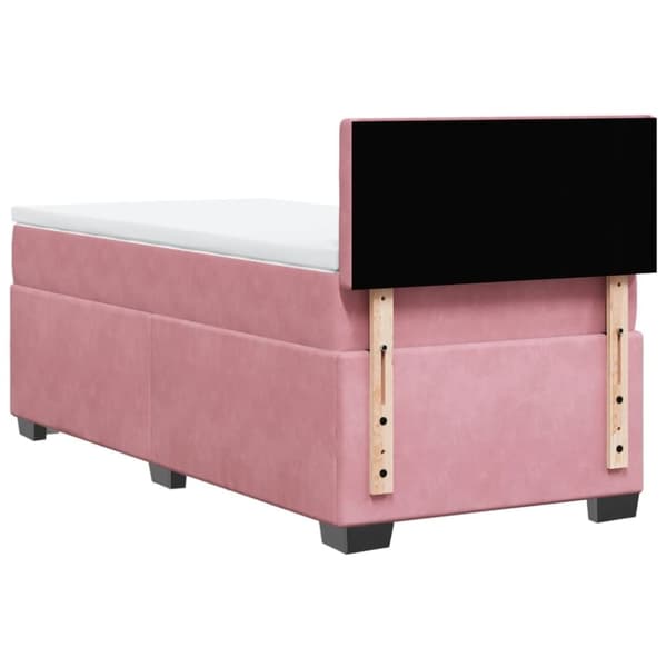 vidaXL Jenkkisänky patjalla pinkki 90x200 cm sametti