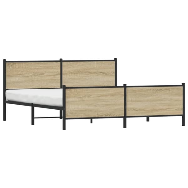 vidaXL sengeramme uden madras 183x213 cm metal sonoma-eg