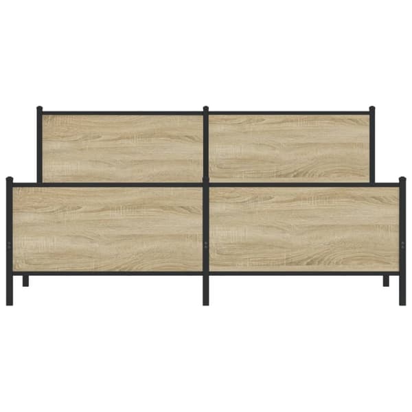 vidaXL sengeramme uden madras 183x213 cm metal sonoma-eg