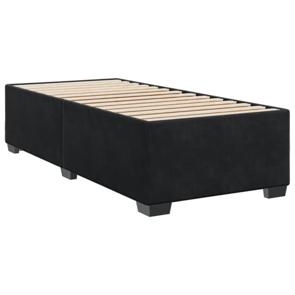 vidaXL Jenkkisänky patjalla musta 90x200 cm sametti