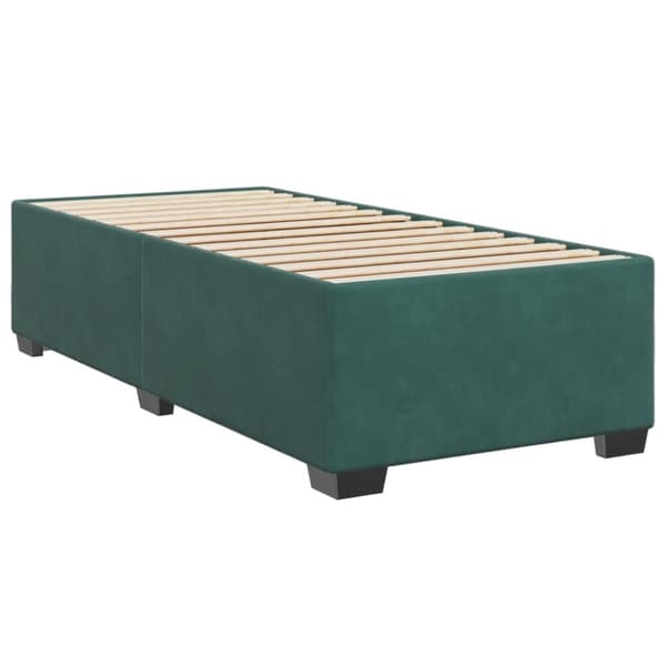vidaXL Jenkkisänky patjalla tummanvihreä 90x200 cm sametti