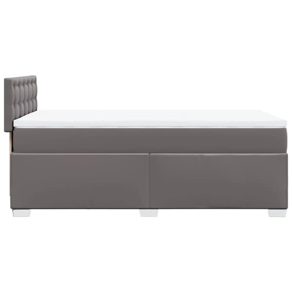 vidaXL Jenkkisänky patjalla harmaa 90x200 cm keinonahka