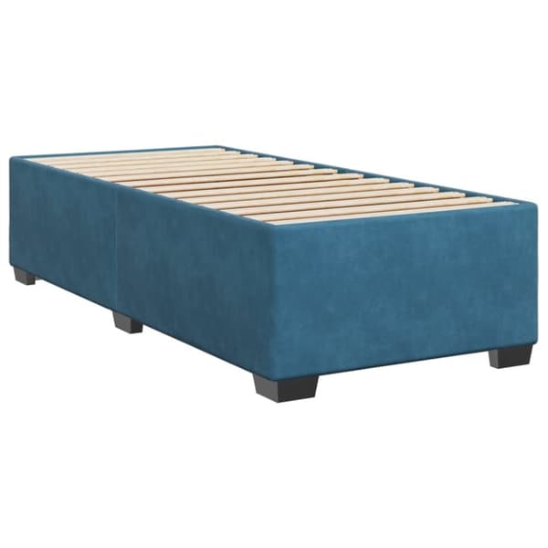 vidaXL Jenkkisänky patjalla tummansininen 90x200 cm sametti