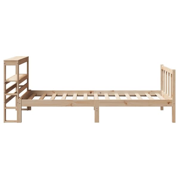 vidaXL Sängynrunko ilman patjaa 75x190 cm täysi mänty