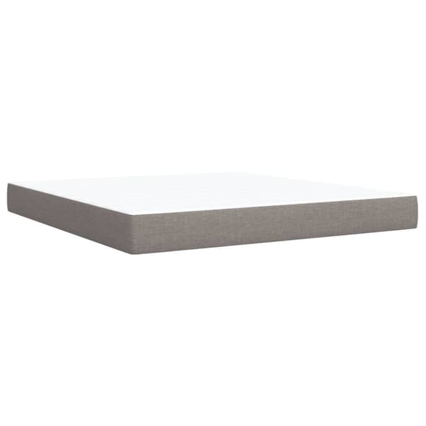 vidaXL Ramsäng med madrass taupe 180x200 cm tyg