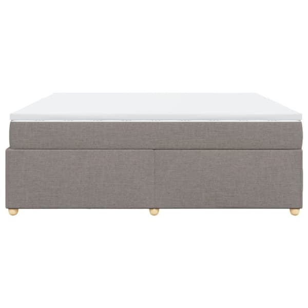 vidaXL Ramsäng med madrass taupe 180x200 cm tyg
