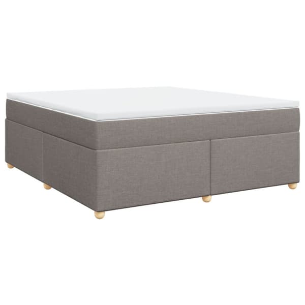 vidaXL Ramsäng med madrass taupe 180x200 cm tyg