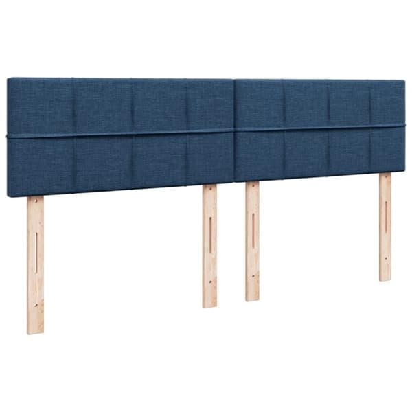 vidaXL Seng med madrass boksfjær blå 180x200 cm fløyel