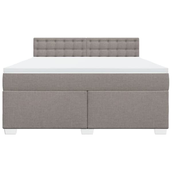 vidaXL Ramsäng med madrass taupe 180x200 cm tyg