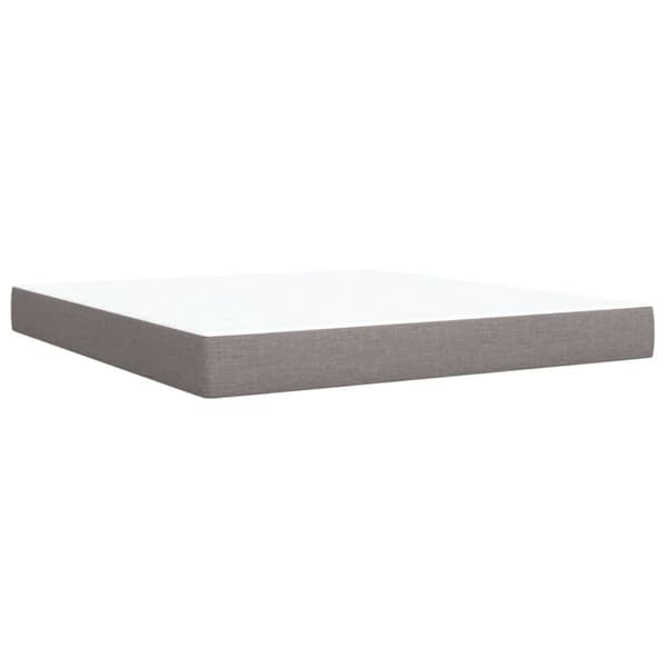 vidaXL Ramsäng med madrass taupe 180x200 cm tyg