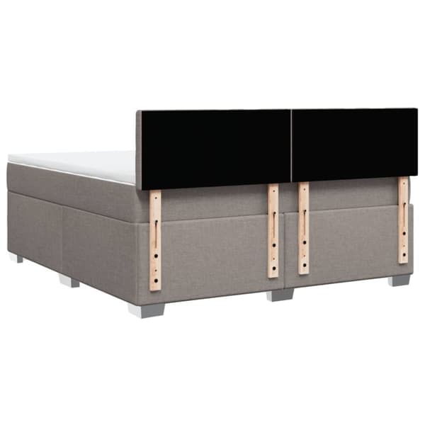 vidaXL Ramsäng med madrass taupe 180x200 cm tyg