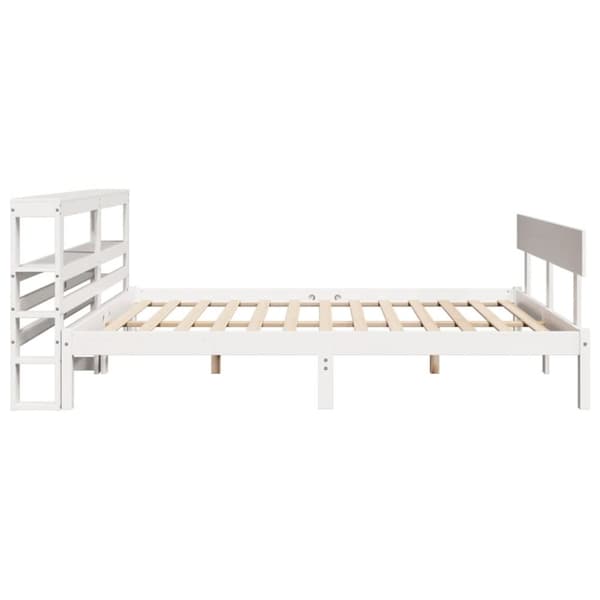 vidaXL Sengeramme uten madrass hvit 160x200 cm heltre furu